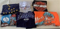 W - LOT OF 6 GRAPHIC TEES VAR SIZES (Q45)
