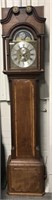 ANTIQUE OAK GRANDFATHER CLOCK w/ MOON PHASE