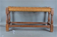 Wicker Wooden Bench