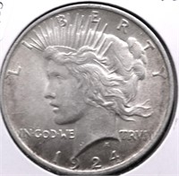 1924 PEACE DOLLAR AU