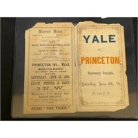 1891 Yale Vs. Princeton Baseball Program