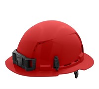 NEW $40 Full Brim Vented Hard Hat Red