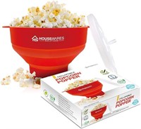 Collapsible Microwave Popcorn Bowl (red)