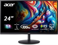 Acer Sh242y Ebmihx 23.8" 1080p Ips Monitor - Fhd