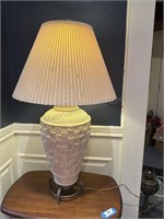 Ceramic Table Lamp Faux Stone Note Small Chip on