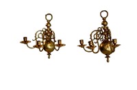 19th Century Dutch Candle Wall Sconces