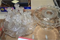 COLL OF GLASS CAND. HOLDERS & CAKE PLATES