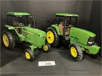 Pair of Die Cast John Deere Tractor Replicas.