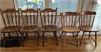 5- Solid Wood Chairs