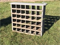 48" tall 30 hole solid wood cubby unit