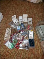 Collection of jewelry turquoise  sterling and more