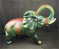Vtg Three Hand Co Ceramic Heavy 16" Elephant