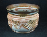 Vtg 9" Hand Crafted Ceramic Clay Pot