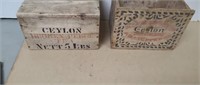 2- Small Ceylon Tea Boxes.