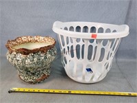10" Flower Pot & Laundry Basket