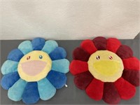 Lot of 2- Takashi Murakami Flower Cushion Pillows