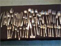 Group of mixed manufactured silverware