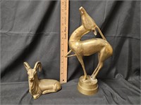 Vintage Brass Gazelle & Ram