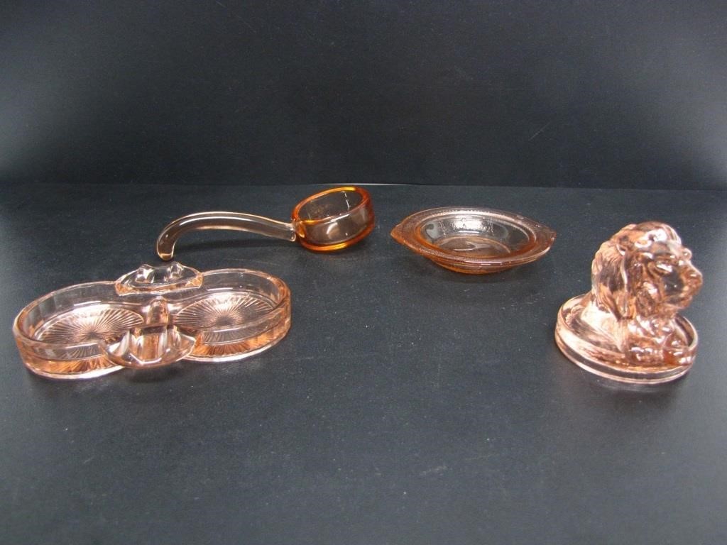 ASSORTED VINTAGE MISC. PINK DEPRESSION GLASS