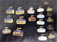 CURLING: Collection of Bonspiel Pins