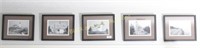 Group Of Five Small Framed Lighthouse Photographs