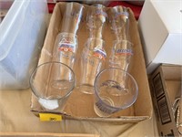 8 Beer Glasses, Busch Light,Half Acre, Quaff On