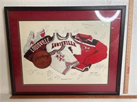 29 1/2 x 23 1/2 signed U of L framed art