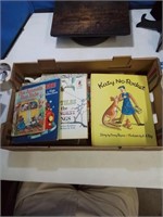 Flat with many vintage children's books