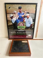 Golf poster and shadowbox