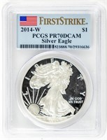 Coin 2014-W Silver Eagle-PCGS PR70DCAM