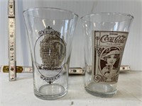 Coca Cola Collectable Glasses lot of 2