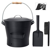 BRIAN & DANY Ash Bucket with Lid, 2.6 Gallon