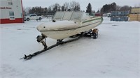 1975 Glastron 17.5Ft Boat & Trailer,120 HP O/B