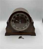 Haller Forelan Art Deco Enlay Mantle Clock w/ Key