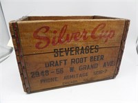 Wooden Advertising Crate - Silver Cup