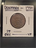 1950 Denmark coin