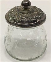 Jam Jar With S. Kirk & Son Sterling Lid