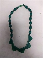 Green plastic necklace