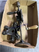 ANTIQUE STANLEY DRILL, CASTERS