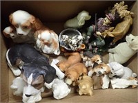 Dog Figurines & Deer Hunter Figurine