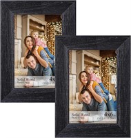 $14  4x6 Natural Wood Frame  Rustic Black (2PK)