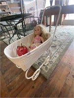 Vintage baby stroller with Doll and vintage baby