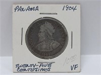 Panama 1904 25 Centisimos coin