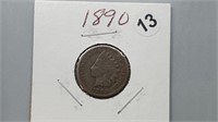 1890 Indian Head Cent rd1013