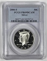 2006-S Kennedy Silver Proof Half PCGS PR69 DCAM