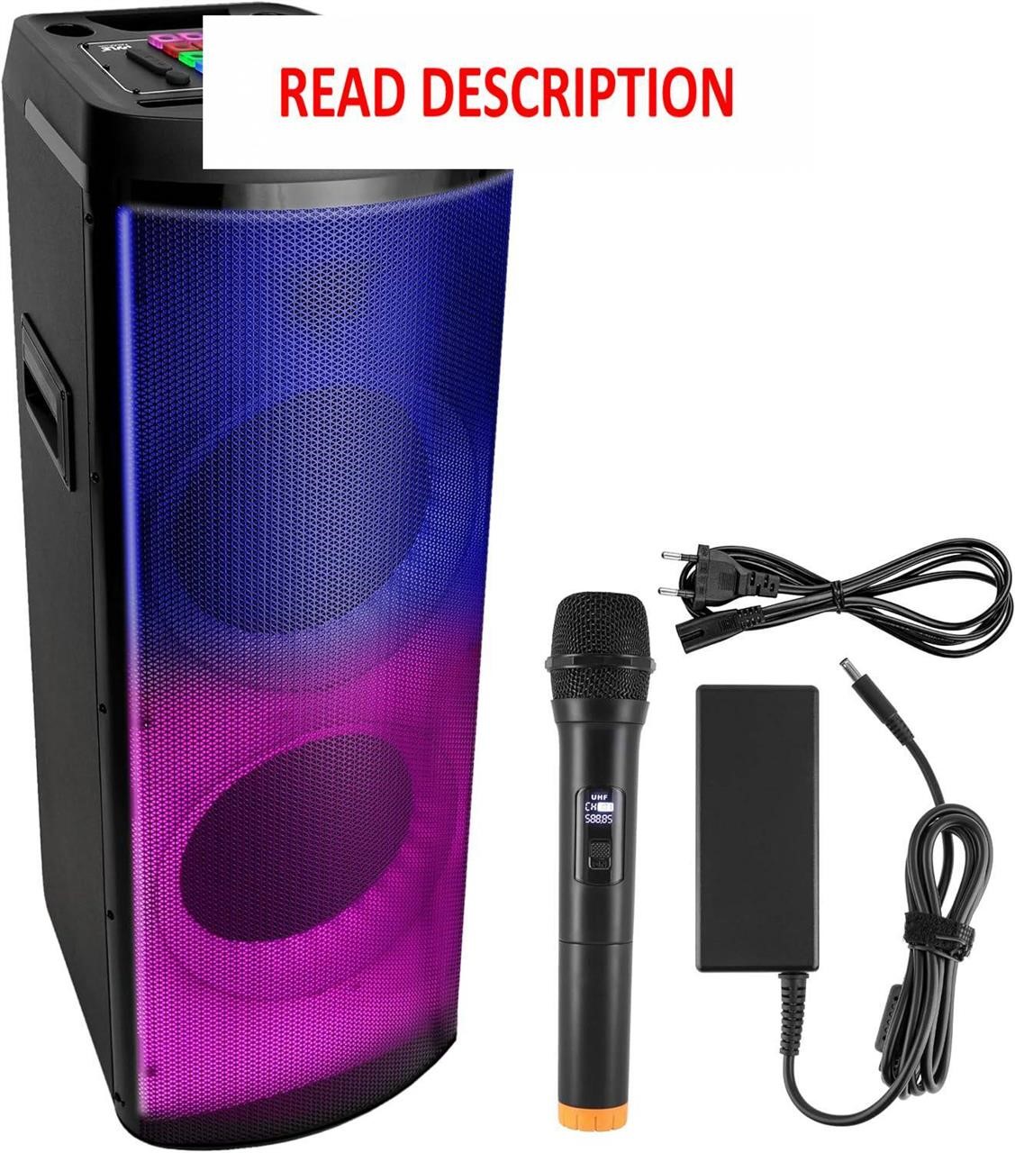 $310  Pyle Portable PA Speaker  600W  BT  Black