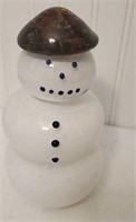 Heavy Art glass snowman