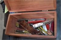 Wood Box and Knives