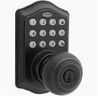 Electronic Entry Knob Door Lock, Matte Black