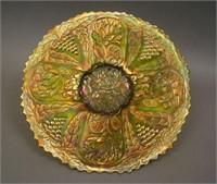 9 ¼” Fenton Lotus and Grape Flat Plate – Green